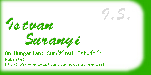 istvan suranyi business card